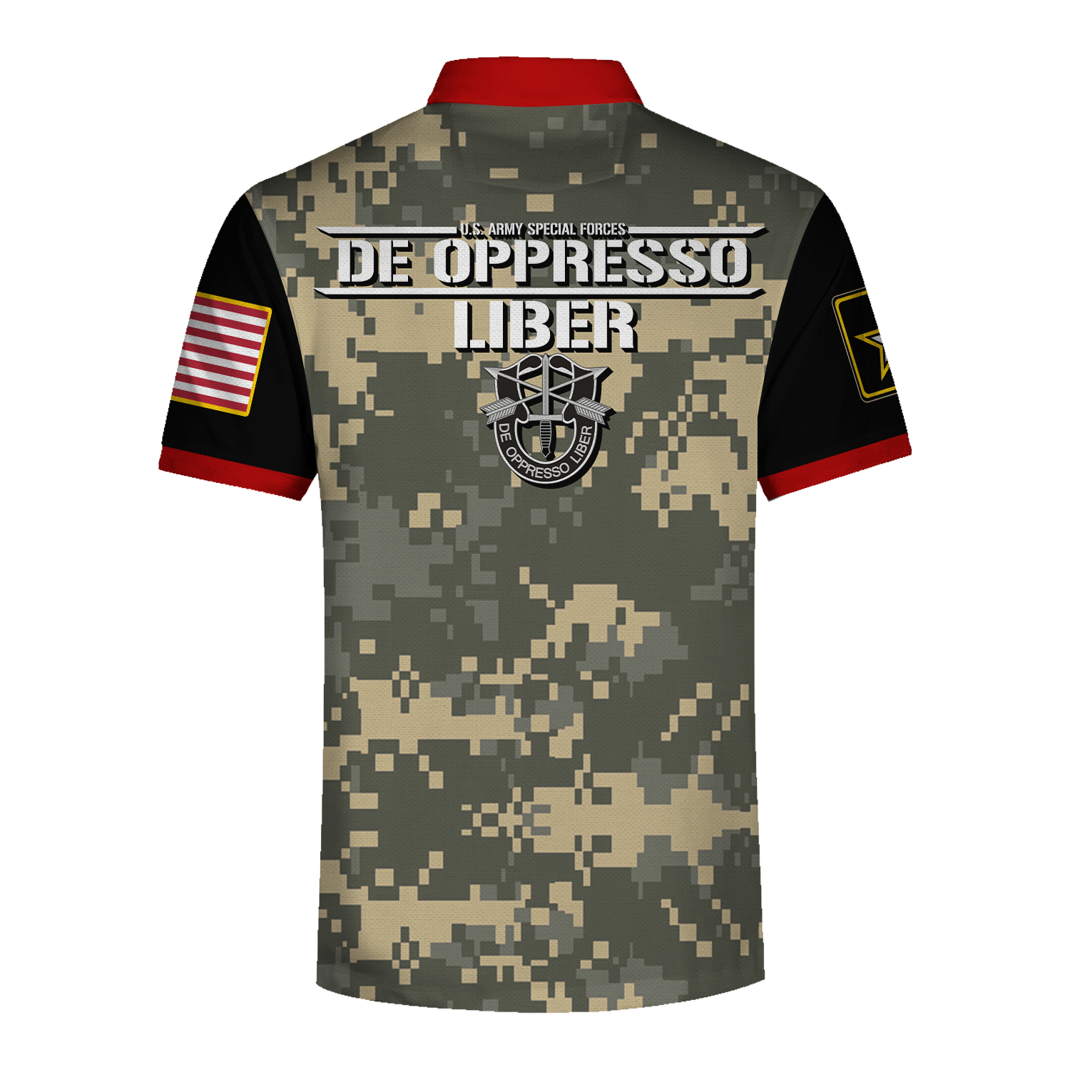Customspig Polo Shirt US Army Specialist Forces De Oppresso Liber Army 3D Apparel