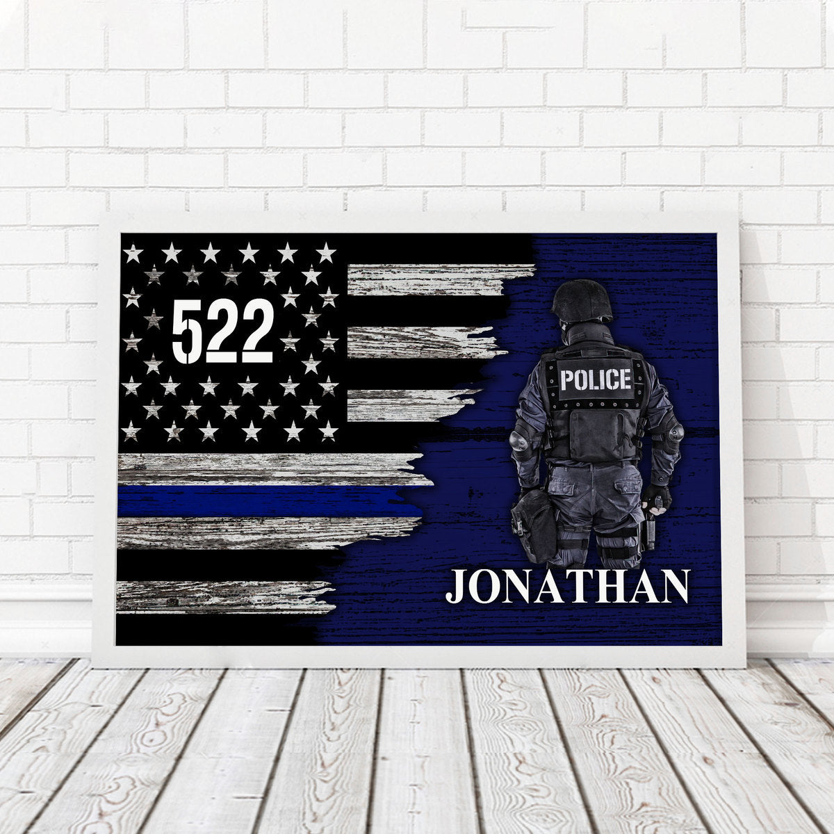 CustomsPig Custom Name Badge Number Police Officer Digital File/ Poster/ Canvas