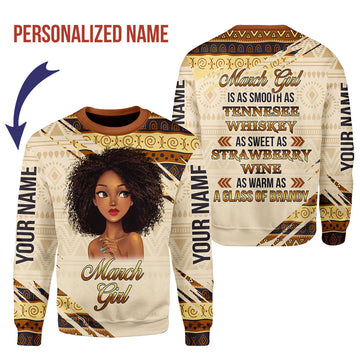 CustomsPig Personalized Ugly Sweater March Girl All Over Printed