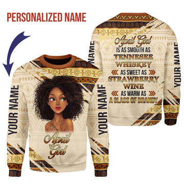 CustomsPig Personalized Ugly Sweater April Girl All Over Printed