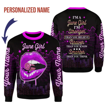 CustomsPig Personalized Tops I'm A June Girl All Over Printed