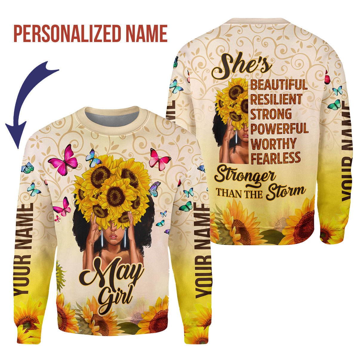 CustomsPig Personalized Tops May Girl All Over Printed