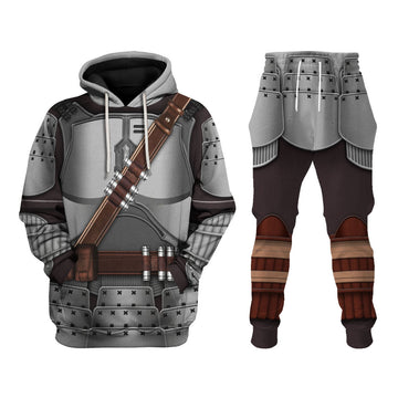 CustomsPig Beskar Mandalorian Samurai  Costumes Hoodie Sweatshirt T-Shirt Tracksuit