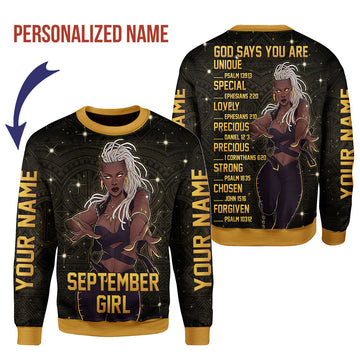 Customspig Personalized Tops September Girl All Over Printed