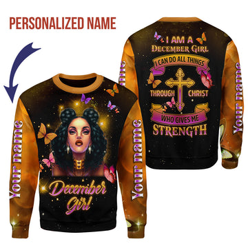 CustomsPig Personalized Tops  December Girl All Over Printed