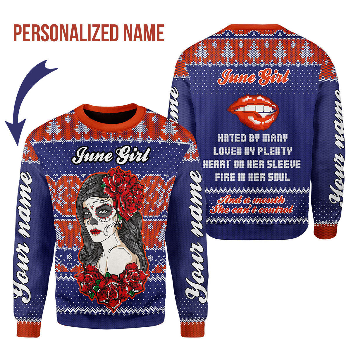 CustomsPig Personalized Tops June Girl All Over Printed