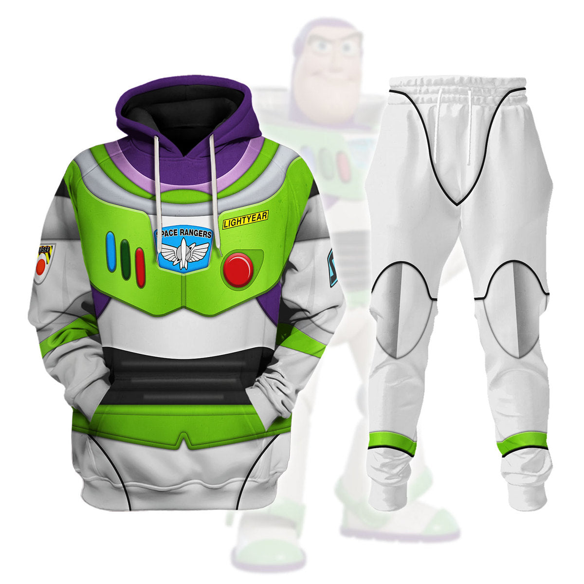CustomsPig Buzz Lightyear Costumes Hoodie Sweatshirt T-Shirt Tracksuit