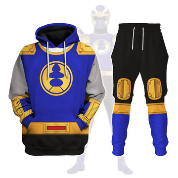 Navy Thunder Ranger Power Rangers Ninja Storm Cosplay Tracksuit