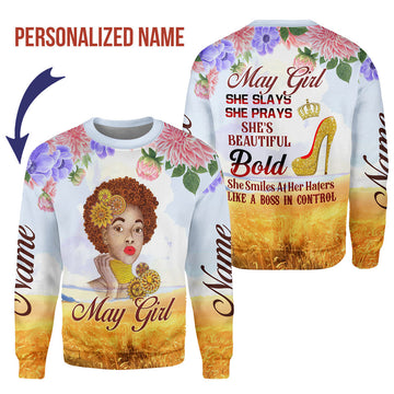 CustomsPig Personalized Tops May Girl All Over Printed
