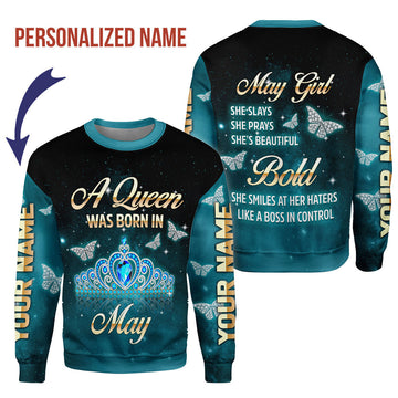 CustomsPig Personalized Tops May Girl All Over Printed