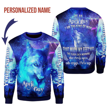 CustomsPig Personalized Ugly Sweater April Guy All Over Printed