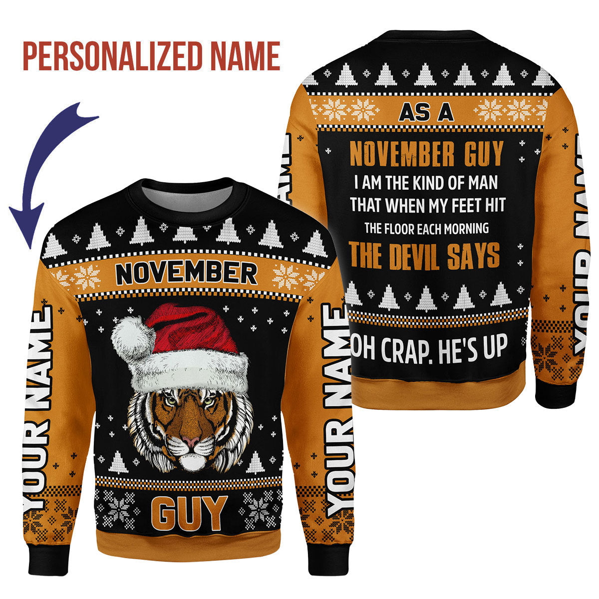 CustomsPig Personalized Tops November Girl All Over Printed