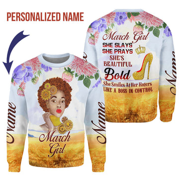 CustomsPig Personalized Tops March Girl All Over Printed