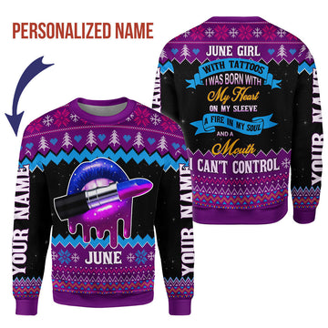 CustomsPig Personalized Tops June Girl All Over Printed
