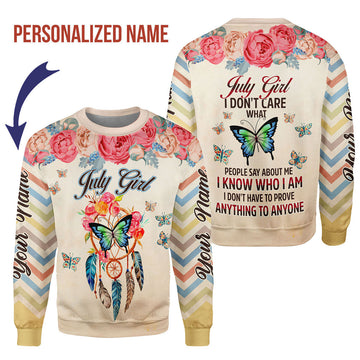 CustomsPig Personalized Tops July Girl All Over Printed