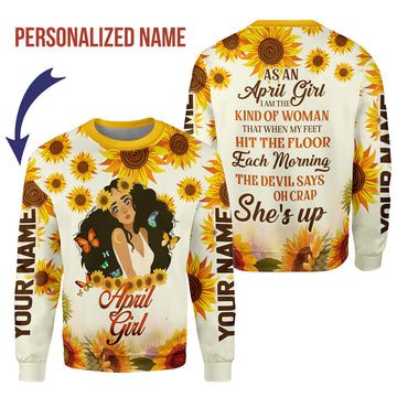 CustomsPig Personalized Tops April Girl All Over Printed