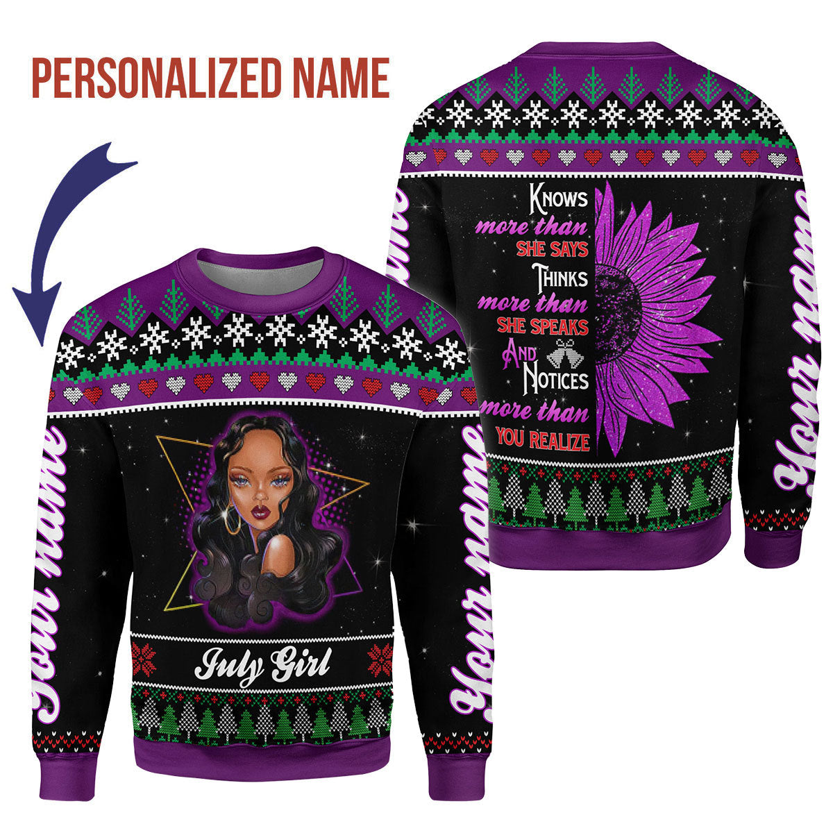 CustomsPig Personalized Tops July Girl All Over Printed