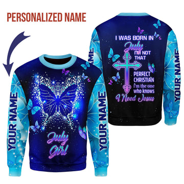 CustomsPig Personalized Tops July Girl All Over Printed