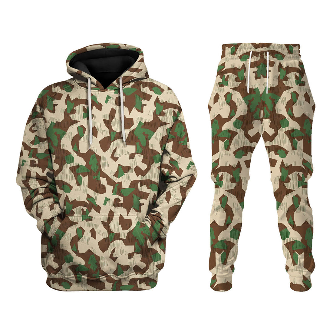 CustomsPig Splittertarnmuster Buntfarbenmuster Germany Wehrmacht Colour Patterns Costumes Hoodie Sweatshirt T-Shirt Tracksuit