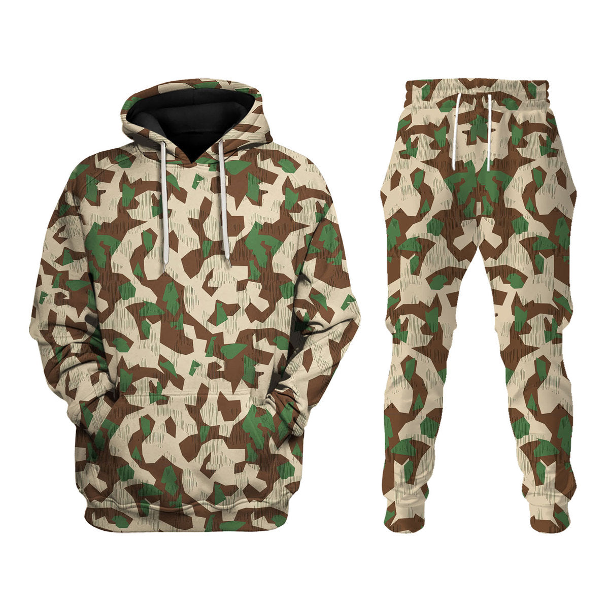 CustomsPig Splittertarnmuster Buntfarbenmuster Germany Wehrmacht Colour Patterns Costumes Hoodie Sweatshirt T-Shirt Tracksuit