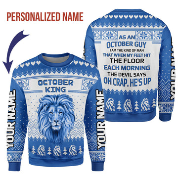 Customspig Personalized Sweatshirt October Guy All Over Printed