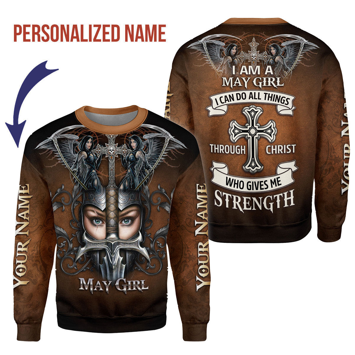 CustomsPig Personalized Tops May Girl All Over Printed