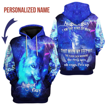 CustomsPig Personalized Hoodie August Guy He's Up All Over Printed