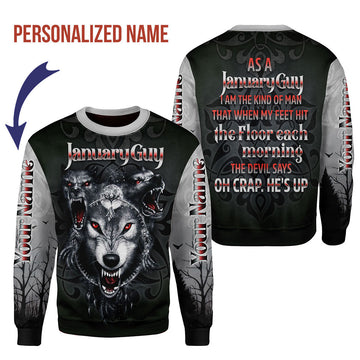 CustomsPig Personalized Tops January Guy All Over Printed