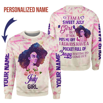 CustomsPig Personalized Tops July Girl All Over Printed