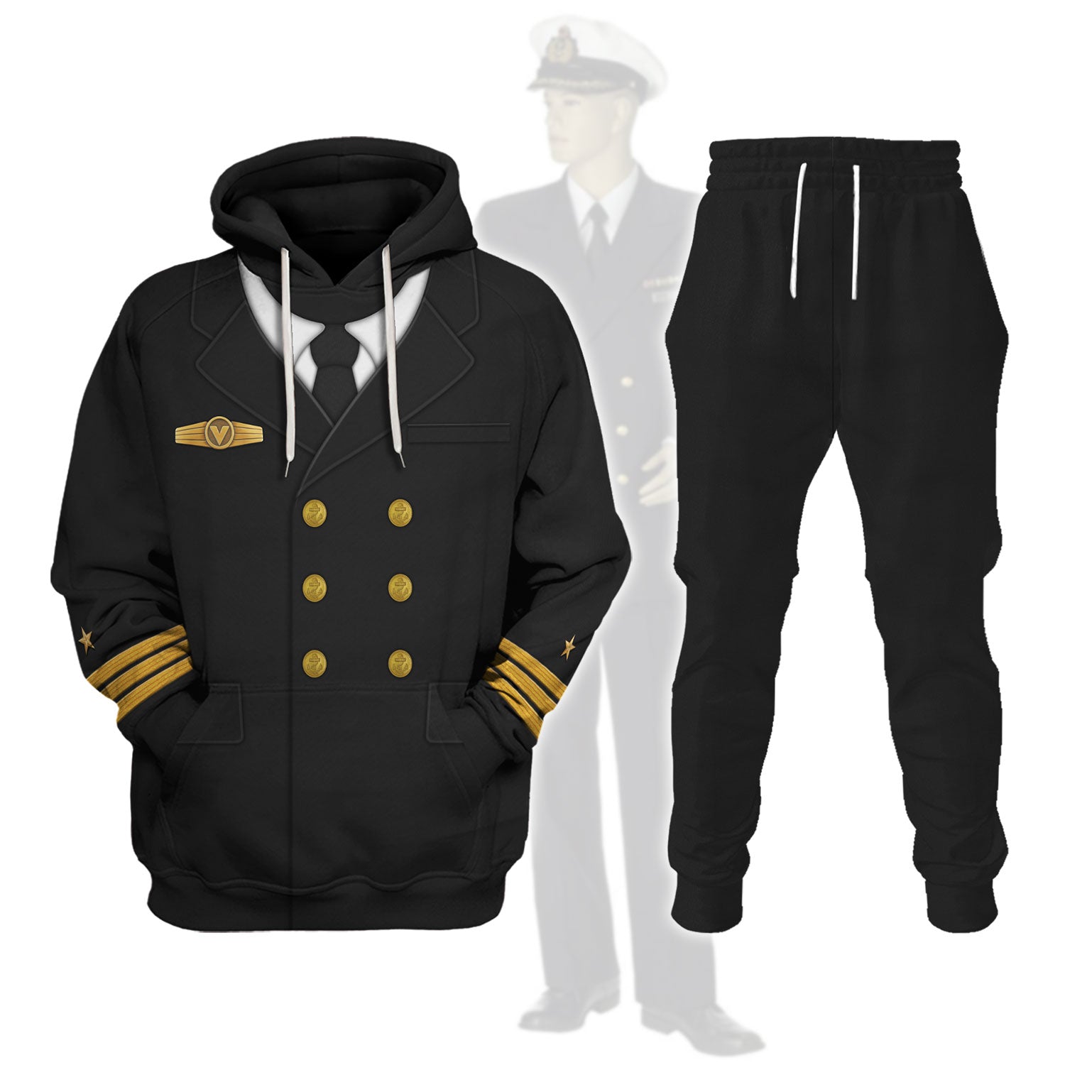 Navy Service Suit (from the age of 30) Hoodie Pullover Sweatshirt Tracksuit