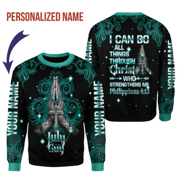 CustomsPig Personalized Ugly Sweater July Guy All Over Printed