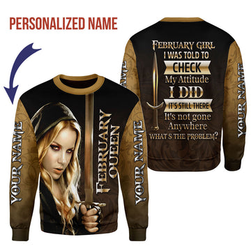 CustomsPig Personalized Tops February Girl I'm A February Girl All Over Printed