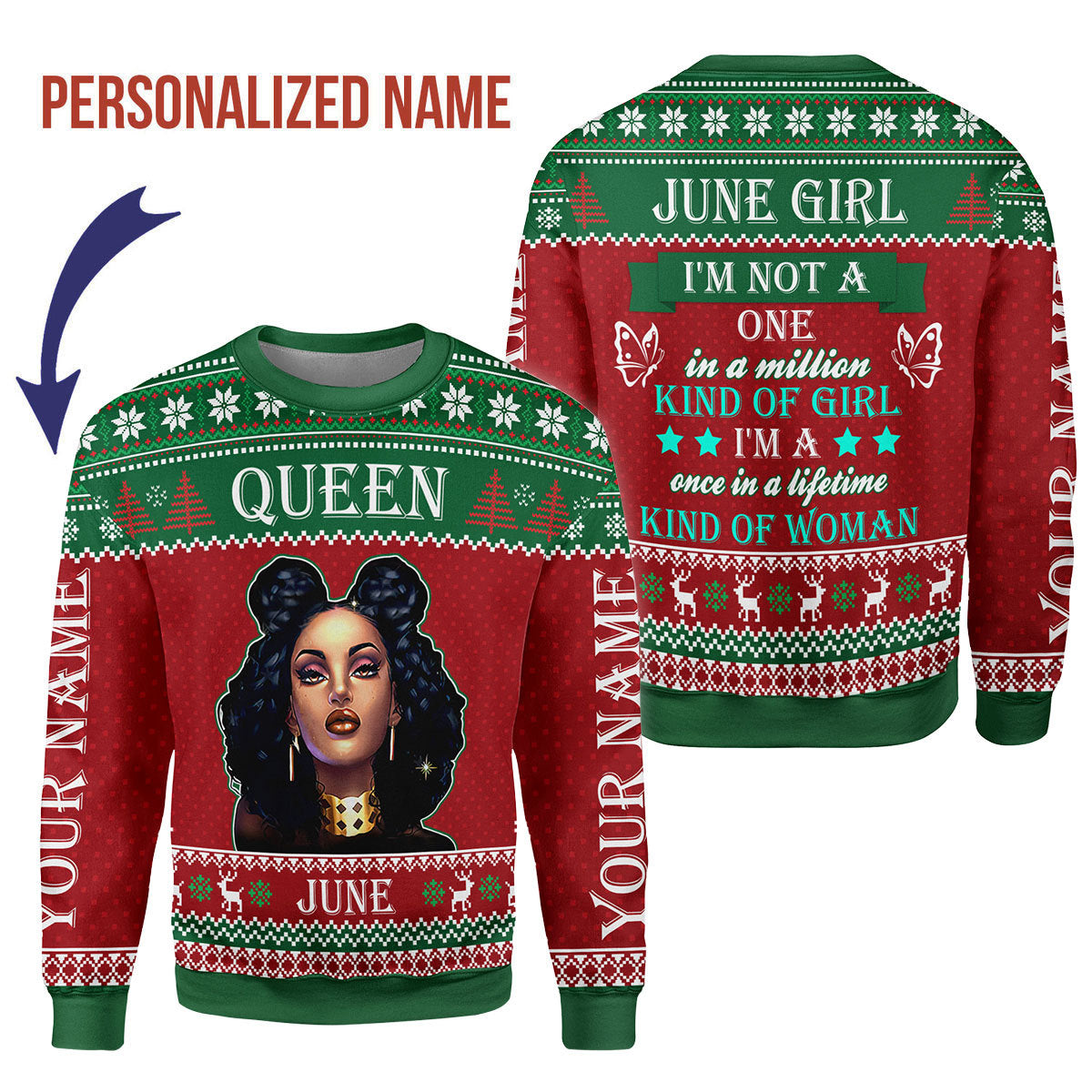 CustomsPig Personalized Tops June Girl All Over Printed