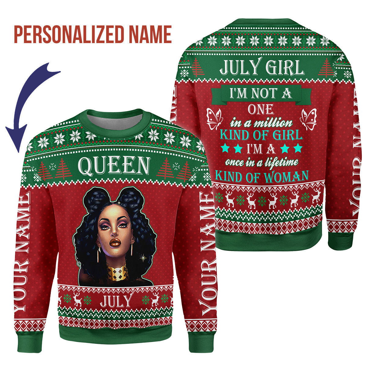 CustomsPig Personalized Tops July Girl All Over Printed