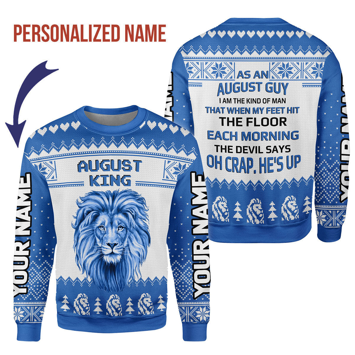 CustomsPig Personalized Tops August Guy All Over Printed