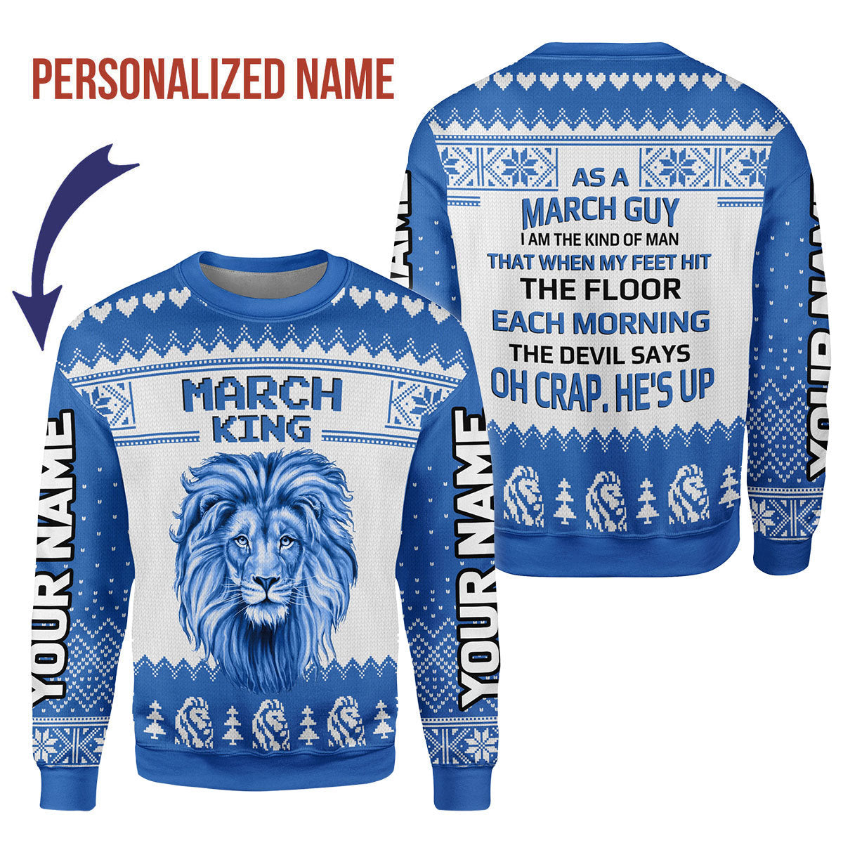 CustomsPig Personalized Tops March Guy All Over Printed