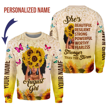 CustomsPig Personalized Ugly Sweater August Girl All Over Printed