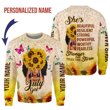 CustomsPig Personalized Tops July Girl All Over Printed
