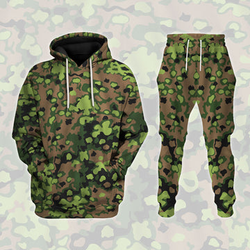 CustomsPig Rauchtarnmuster Blurred Edge Pattern 1939 1944 Costumes Hoodie Sweatshirt T-Shirt Tracksuit