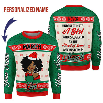 CustomsPig Personalized Tops March Girl All Over Printed