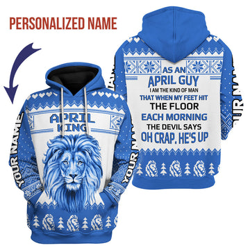 CustomsPig Personalized Hoodie April Guy All Over Printed