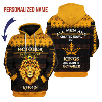 CustomsPig Personalized Hoodie October King All Over Printed