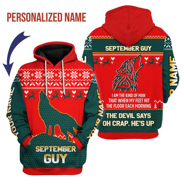 CustomsPig Personalized Hoodie September Guy All Over Printed