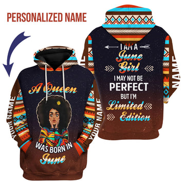 CustomsPig Personalized Hoodie June Girl All Over Printed