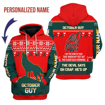 CustomsPig Personalized Hoodie October Guy All Over Printed