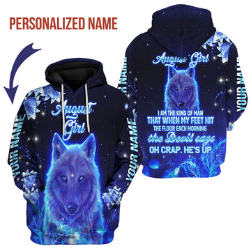 CustomsPig Personalized Hoodie August Girl All Over Printed