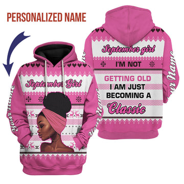 CustomsPig Personalized Hoodie September Girl All Over Printed