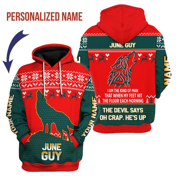 CustomsPig Personalized Hoodie June Guy All Over Printed