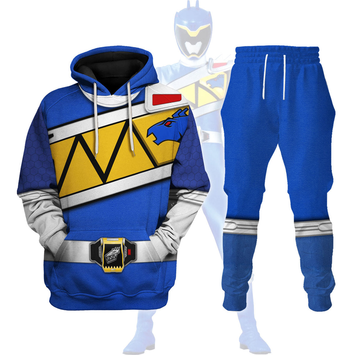Blue  Ranger of the Dino Charge Rangers Cosplay Tracksuit