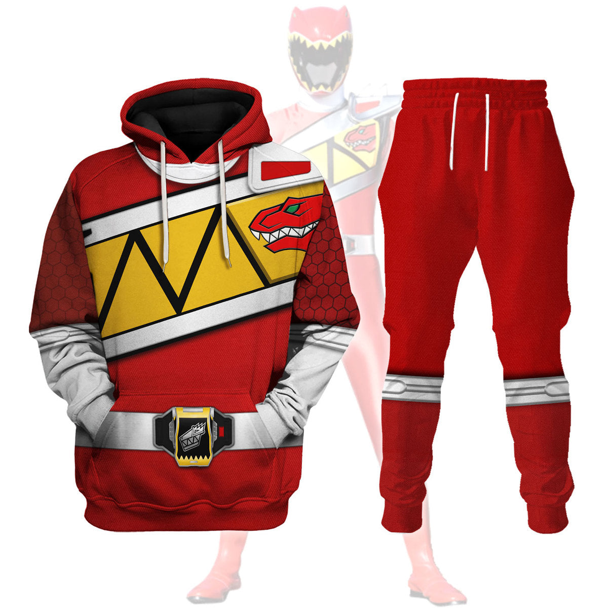 Red Ranger of the Dino Charge Rangers Cosplay Tracksuit